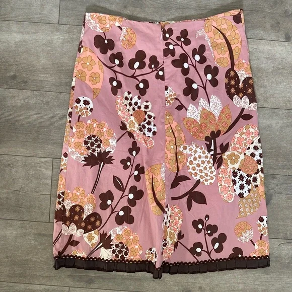 Persaman New York Pink Floral Knee Length Pencil Straight Skirt Women's Size 8 - Picture 10 of 11